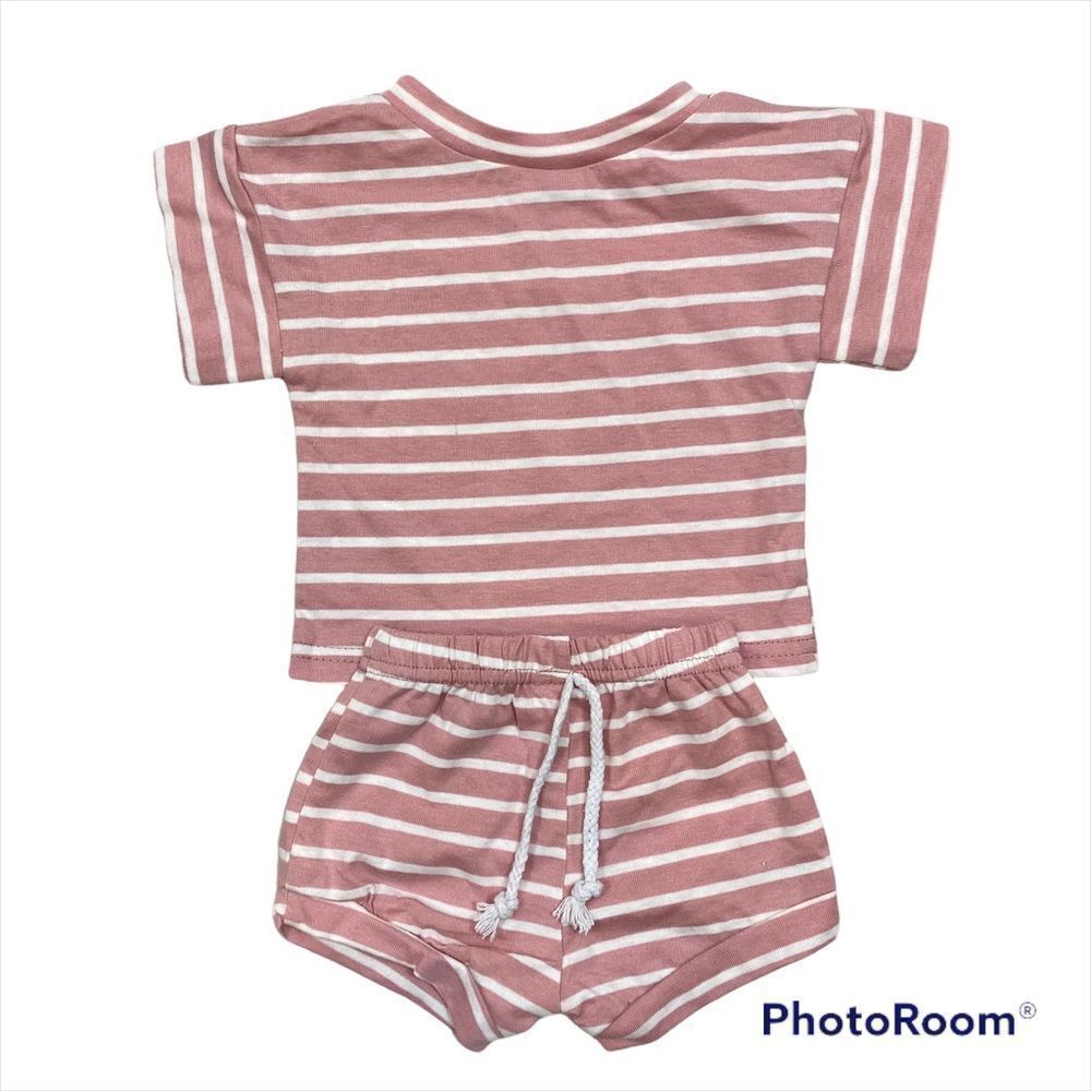 Little One Shop Girls Two Piece Shorts and‎ T-Shirt Matching Set 0-3 Months